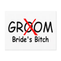 Groom Brides Bitch (Red) postcards