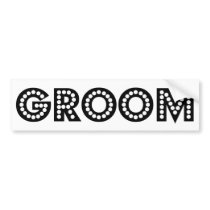 Groom bumper stickers by Wedding_Keepsake Groom bumper stickers