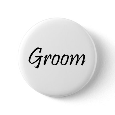 Groom Pinback Buttons