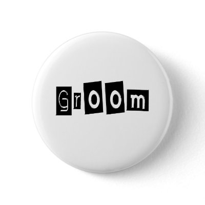 Groom Pinback Buttons