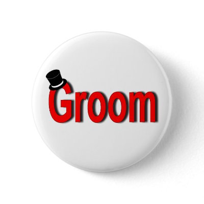 Groom Pinback Buttons