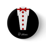 Groom Button (Red)
