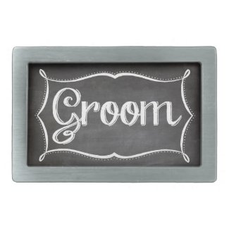Groom Chalkboard Belt Buckle