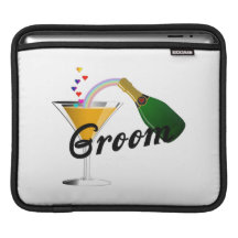 Groom Champagne Toast iPad Sleeves