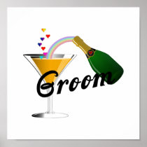 Groom Champagne Toast Poster
