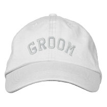 GROOM embroidered hats