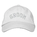 GROOM EMBROIDERED BASEBALL CAPS