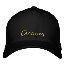 Groom embroidered hats
