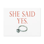 Groom Engagement Gifts and T-shirts Post Card