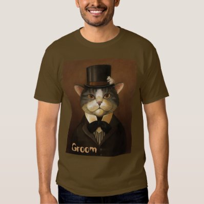 GROOM,funny groom cat Tshirts
