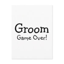 Groom Game Over Post Card
