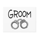 Groom Handcuffs Wedding Postcards