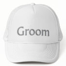 zaz_trucker_hat - This baseball cap features the text design: Groom - great for grooms-to-be!