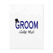 Groom Help Me (Blue) Postcards