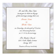 Groom parents invitation, pure white daisy flower