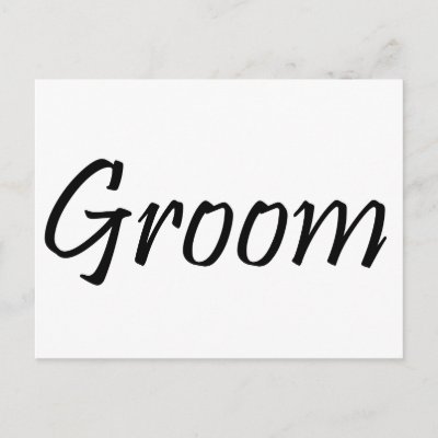 Groom Post Card