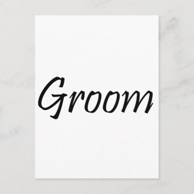 Groom Postcard