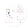 Groom Proposing to Bride Wedding Stickers