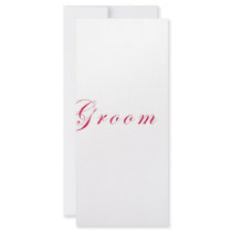 Groom rack cards by WeddingWorks Groom rack cards