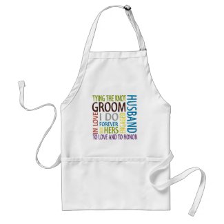 Groom Sentiments Wedding apron