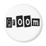 Groom (Sq Bllk) Fridge Magnet
