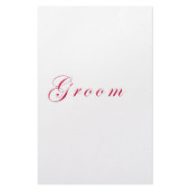 Groom stationery