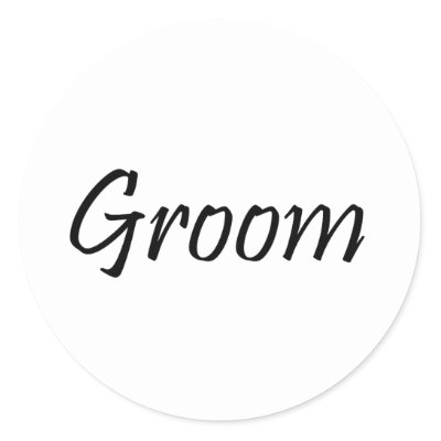 Groom Round Stickers