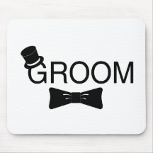 Groom Top Hat Bowtie Mousepads