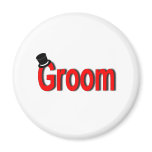 Groom Top Hat Red Fridge Magnet