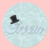 Groom Turquoise Silk Stickers stickers