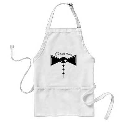 Groom Tux T-Shirts & Gifts Aprons by weddedbliss