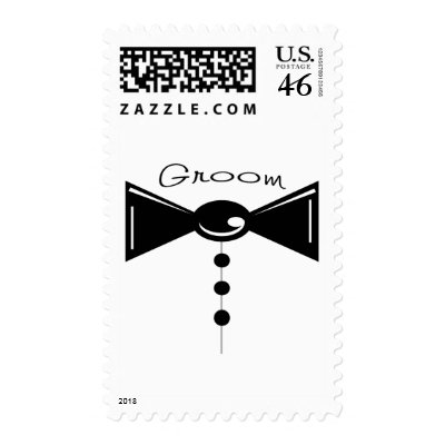 Groom Tux TShirts Gifts Postage Stamp by weddedbliss