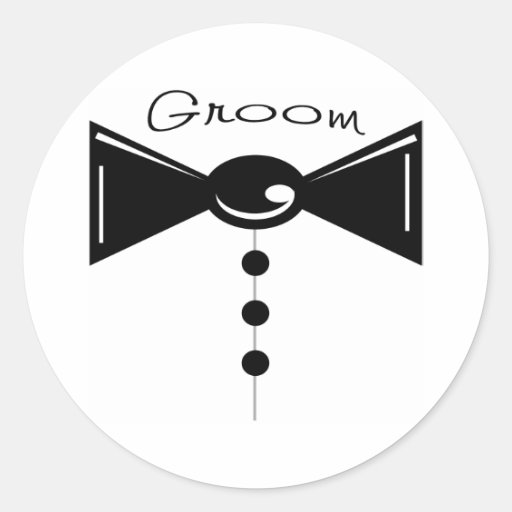 Groom Tux T-Shirts & Gifts Round Sticker