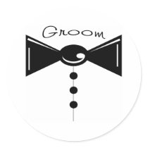 Groom Tux T-Shirts & Gifts Round Sticker