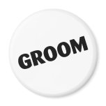 Groom Wedding Black Magnet