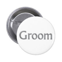 Groom Wedding Button