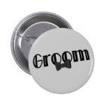 Groom Wedding Party Button Pin