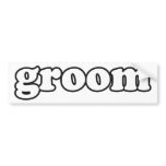 "Groom" Wedding Party Gifts (Husband) bumper stickers