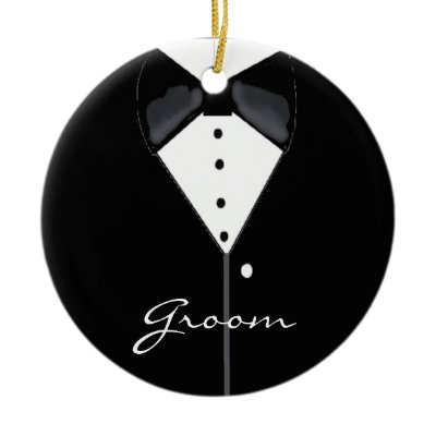 Groom Wedding Tuxedo Christmas Ornaments by seashell2