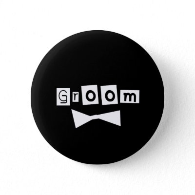 Groom White on Black Pins