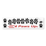 Groomer 4 Paws Up Bumper Sticker