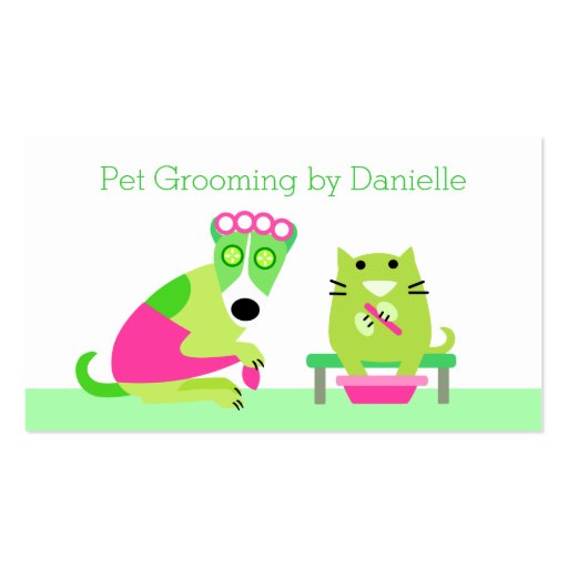 Groomer - Dog & Cat Spa Business Card (front side)