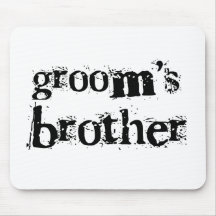 Groom's Brother Black Text Mouse Mats