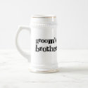 Groom's Brother Black Text mugs