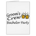 Grooms Crew Beer Jugs cards
