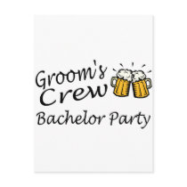 Grooms Crew (Beer Jugs) Postcard