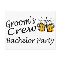 Grooms Crew Beer Jugs Post Card