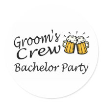 Grooms Crew (Beer Jugs) stickers by TeeZazzle Grooms Crew (Beer Jugs) stickers