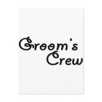 Groom's Crew (Blk) postcards