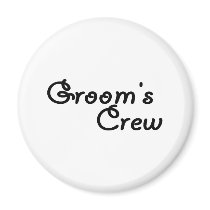 Groom's Crew magnets